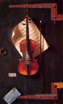 William Harnett œuvres - Le vieux violon irlandais William Harnett
